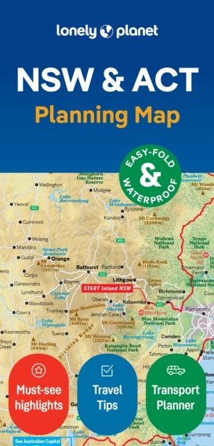 Lonely Planet New South Wales & ACT Planning Map | 0:e upplagan