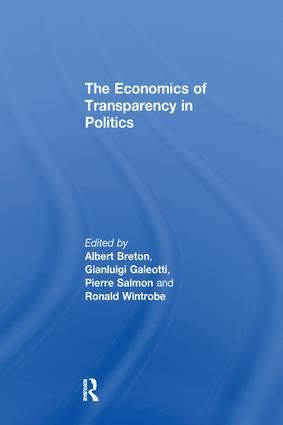The Economics of Transparency in Politics | 1:a upplagan