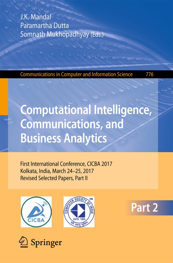 Computational Intelligence, Communications, and Business Analytics | 1:a upplagan