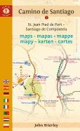 Camine de santiago maps - tenth edition - st. jean pied de port - santiago