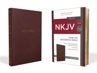 Nkjv, thinline reference bible, leather-look, burgundy, red letter edition, | 0:e upplagan