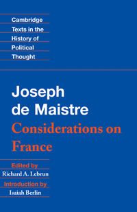 Maistre: Considerations on France | 0:e upplagan