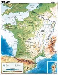 Karta över Frankrike