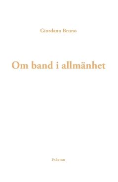 Om band i allmänhet | 0:e upplagan