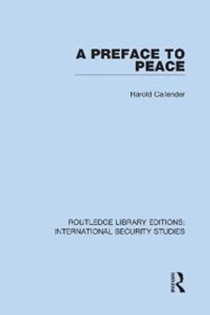 A Preface to Peace | 1:a upplagan