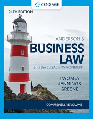 Anderson's Business Law & The Legal Environment - Comprehensive Edition | 24:e upplagan