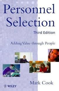 PERSONNEL SELECTION; ADDING VALUE THROUGH PEOPLE; 3RD ED