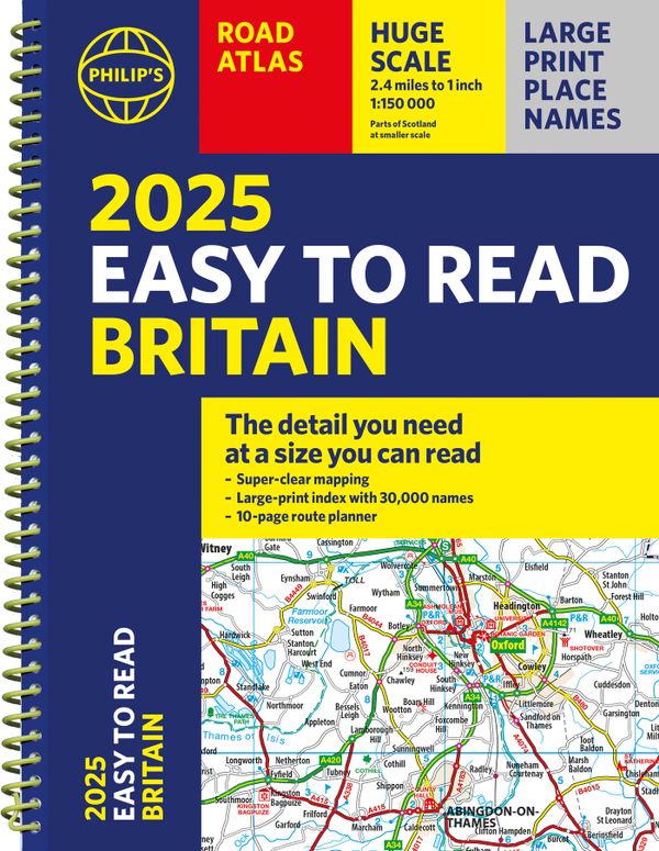 2025 Philip's Easy to Read Road Atlas of Britain | 0:e upplagan
