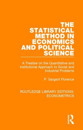 The Statistical Method in Economics and Political Science | 1:a upplagan