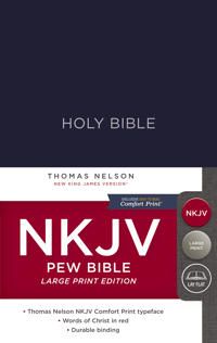 Nkjv, pew bible, large print, hardcover, blue, red letter edition, comfort | 0:e upplagan