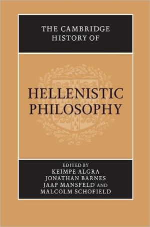 The Cambridge History of Hellenistic Philosophy