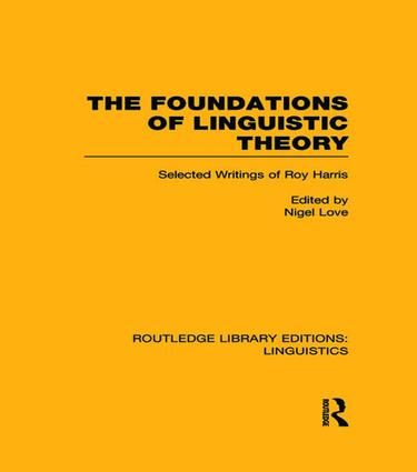 The Foundations of Linguistic Theory (RLE Linguistics B: Grammar) | 1:a upplagan