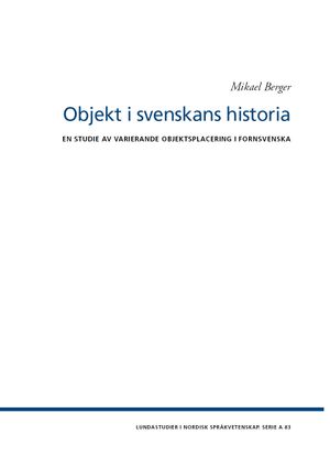 Objekt i svenskans historia