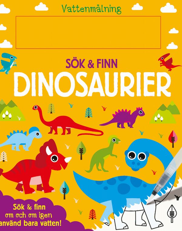 Vattenmålning sök och finn - Dinosaurier | 0:e upplagan