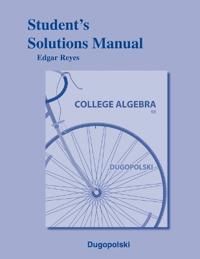 Student's Solutions Manual for College Algebra | 6:e upplagan