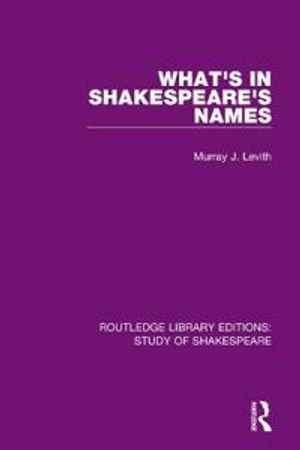 What's in Shakespeare's Names | 1:a upplagan