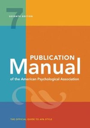 Publication Manual of the American Psychological Association | 7:e upplagan