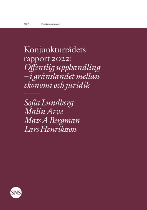 Konjunkturrådets rapport 2022: Offentlig upphandling | 0:e upplagan