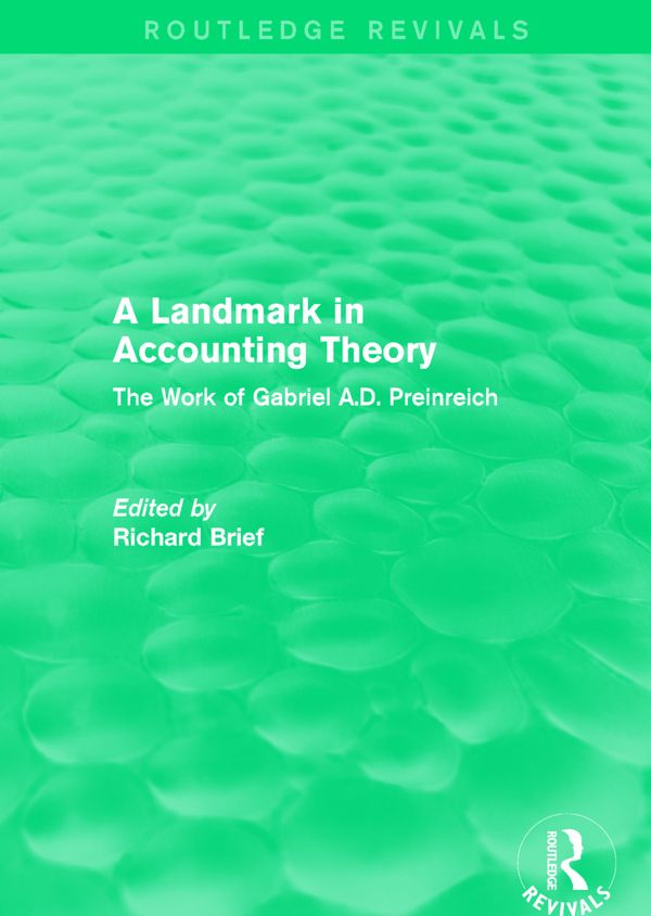 Routledge Revivals: A Landmark in Accounting Theory (1996) | 1:a upplagan