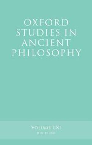 Oxford Studies in Ancient Philosophy, Volume 61