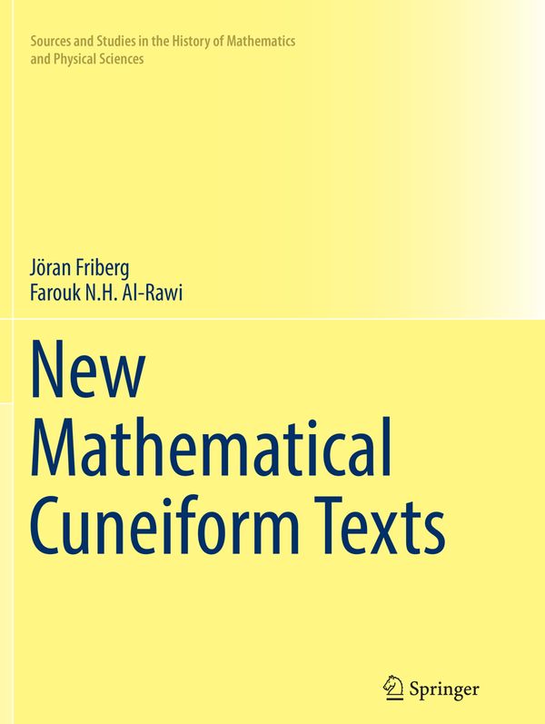 New Mathematical Cuneiform Texts | 1:a upplagan