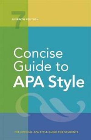 Concise Guide to APA Style | 7:e upplagan