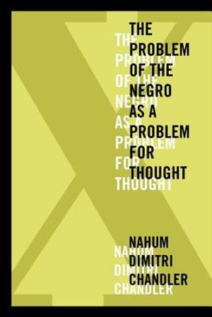 X-the problem of the negro as a problem for thought