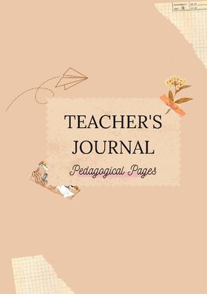 Teacher's Journal: Pedagogical Pages | 1:a upplagan