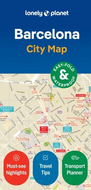 Lonely Planet Barcelona City Map | 0:e upplagan