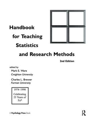 Handbook for Teaching Statistics and Research Methods | 2:a upplagan