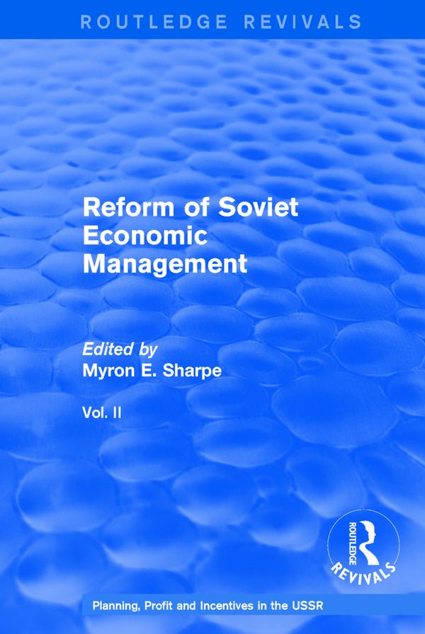 Reform of Soviet Economic Management | 1:a upplagan