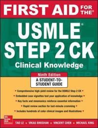 First aid for the usmle step 2 ck, ninth edition