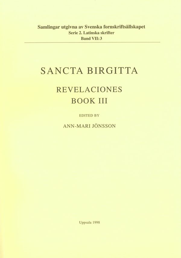 Sancta Birgitta: Revelaciones. Book 3 | 0:e upplagan