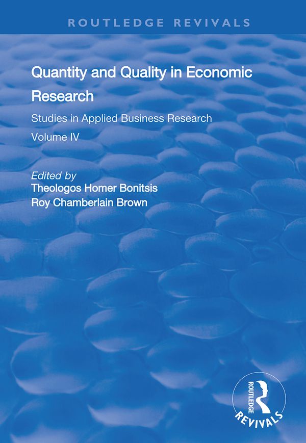 Quantity and Quality in Economic Research | 1:a upplagan