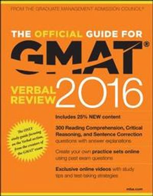 The Official Guide for GMAT Verbal Review 2016 with Online Question Bank and Exclusive Video | 1:a upplagan