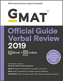 GMAT Official Guide Verbal Review 2019 Book+Online